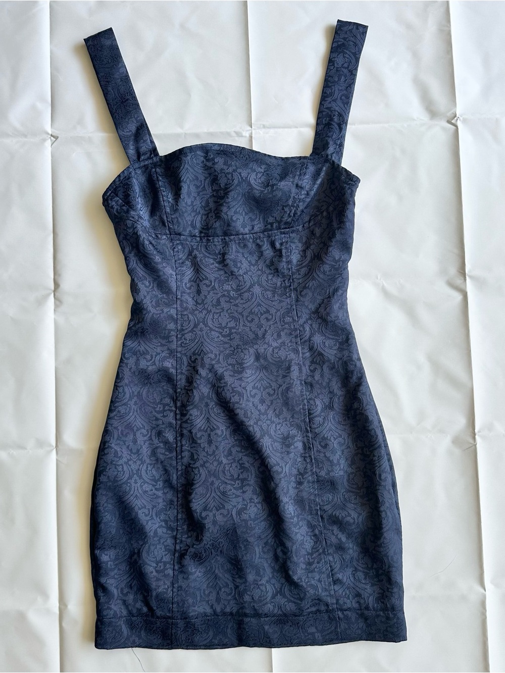 Lucy in the Sky navy square neck bodycon dress, xxsmall